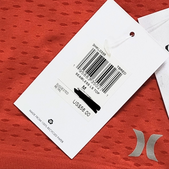 NWT! Seamless Workout/Yoga Hurley Long Sleeve Women's Fitness Crop Top Medium - Picture 15 of 16